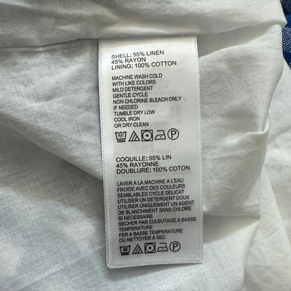 Tommy Bahama Blue Gingham V-Neck Sleeveless Midi Dress - Picture 3 of 4